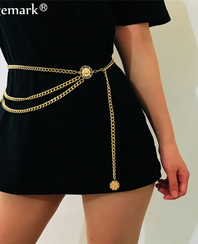 Sexy Bikini Beach Multilayer Waist Belt Chain Long Tassel Coin Pendant Harness Belly Chains for Women Waistbands Body Jewelry