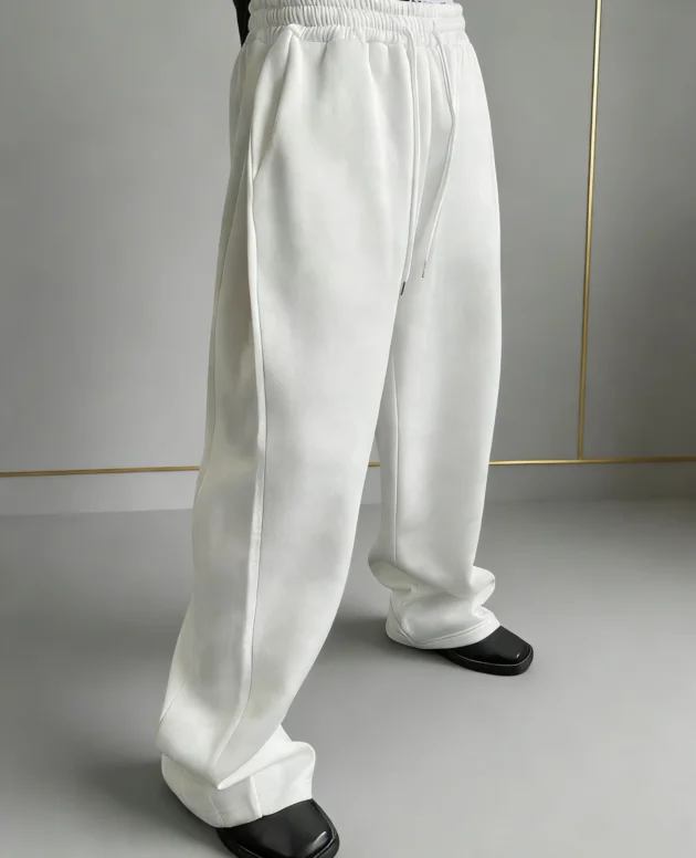 2026 New Straight Spring Autumn Joggers Men Jogging Sweatpants Sportswear Knit Tracksuit Sports Pants Trousers Wide Leg Clothing