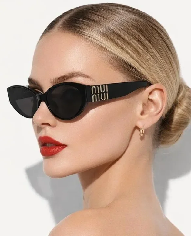Luxury Fashion MM Sunglasses Brand For Men And Women Oval Minimalist Gradient Lens Glamour Unisex Sun Glasses UV400