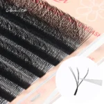 GLAMLASH 2tips 3D W Shape Lashes Extension Premade Volume Fan Eyelashes W Style Shaped Lash Makeup Supplies Natural EyeLash