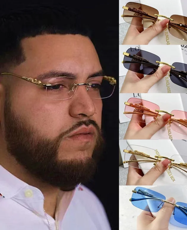 Rimless Metal Square Sun Glasses Women Men High Quality Trend Luxury Sunglasses Go Out Shopping Female Male Eyeglasses