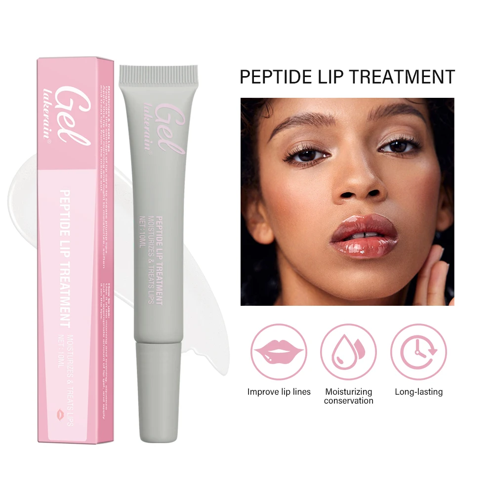 10ml Moisturizing Peptide Lip Treatment Lip Mask Gel Remove Dead Skin Lipstick Base Lip Cream Lip Care Mask Reduce Lip Lines - Image 2