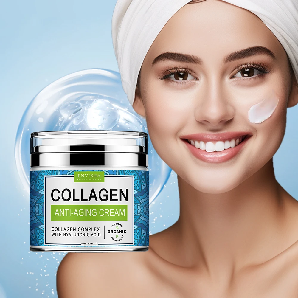 ENVISHA Face Cream Collagen Hyaluronic Acid Skin Care Anti-Wrinkle Moisturizing Anti-Aging Night Shrink Pores Whitening Smooth - Image 3