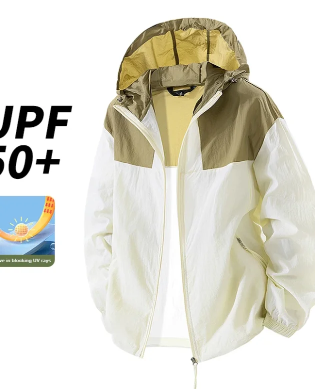 Summer UPF50+ Sunscreen Clothing Men Jackets Outdoor Couple Models Lightweight Breathable Jacket Hooded Gym Sport Windbreaker