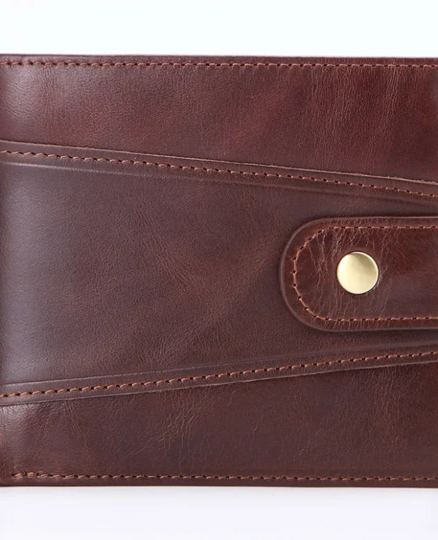 Men's Wallet Rfid Vintage Genuine Leather Wallets for Men Credit Card Holder Purse Money Bag Wallet Man