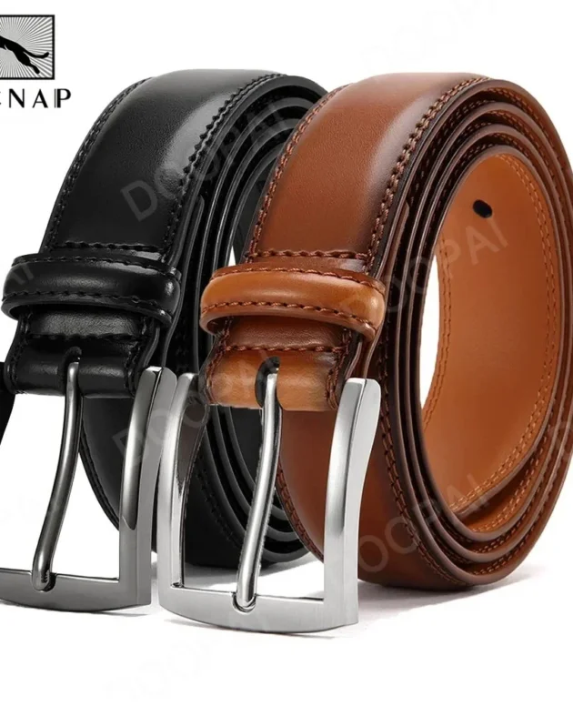 Men's Leather Belt Needle Buckle Belt Trendy New Casual Genuine Leather LONG Large Belts Cowhide Men's Belt Plus Size Men Belts