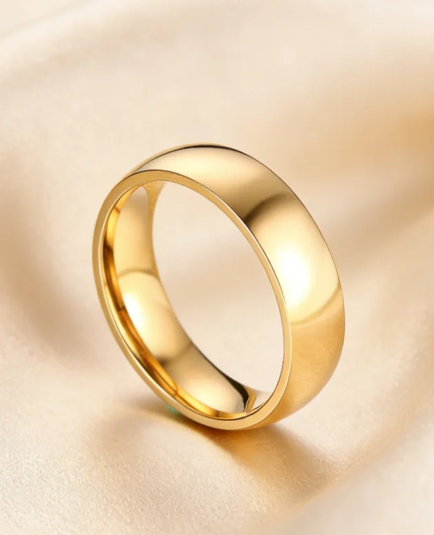 Gold Color Wedding Band Engagement Stainless steel Ring for Women Men US Sizes 4 5 6 7 8 9 10 11 12 13 14 15 Free Shipping