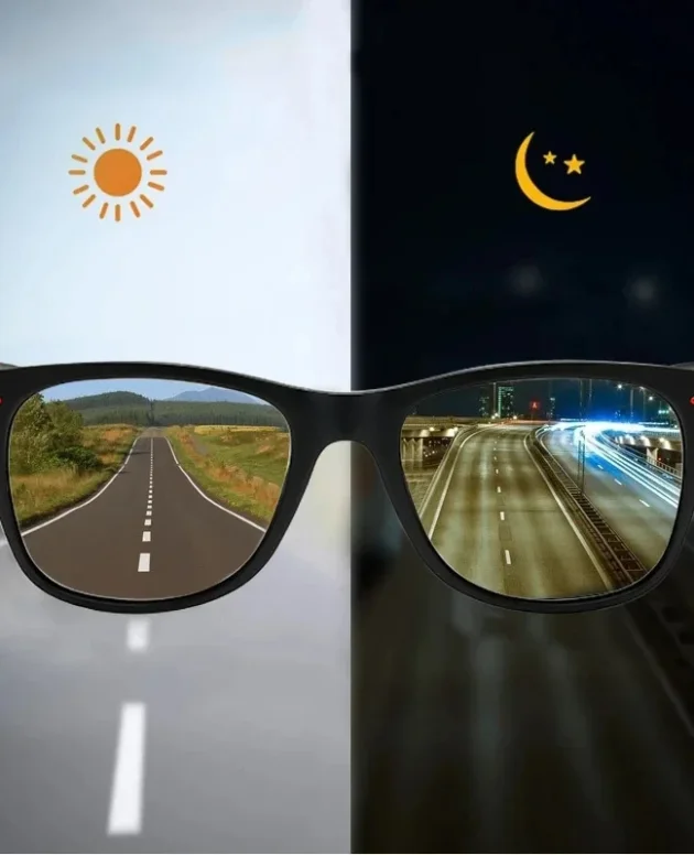 Night Vision Glasses PC Frame Polarized Sunglasses Men Outdoor Sport Sun Glasses Day Night Vision Driver Night Glasses Goggles