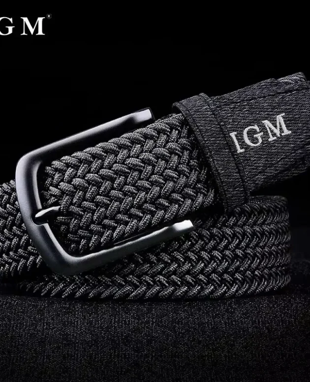 Men Belt Braided Elastic Belt for Men Stretchy Woven Canvas Fashion Belt for Versatile Jeans and Pants