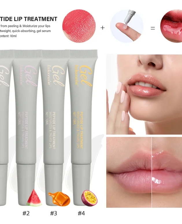10ml Moisturizing Peptide Lip Treatment Lip Mask Gel Remove Dead Skin Lipstick Base Lip Cream Lip Care Mask Reduce Lip Lines