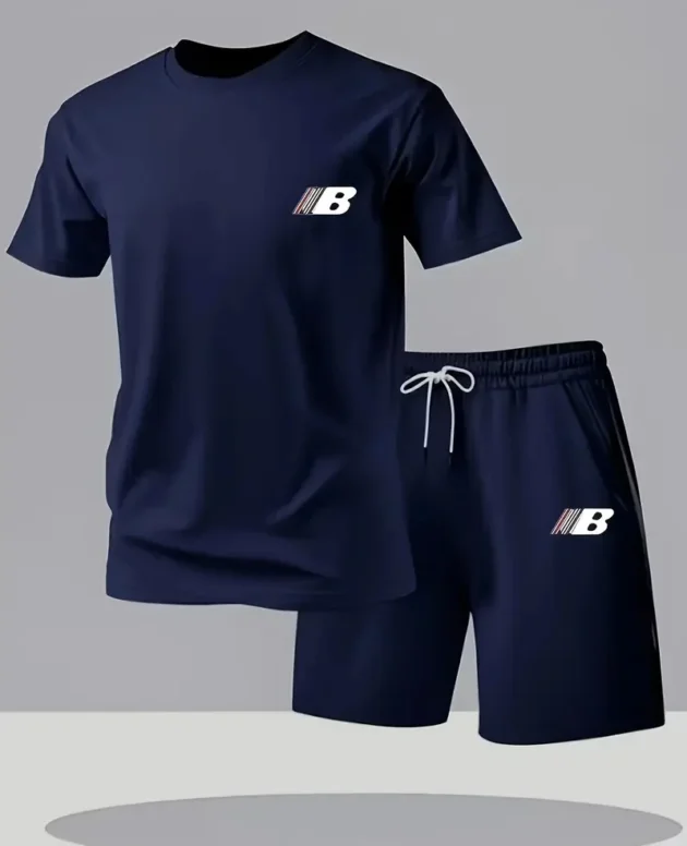 Summer Men's Printed Short-Sleeved Shorts - Casual Sports Set - Outdoor, Urban and Street Fashion Suit