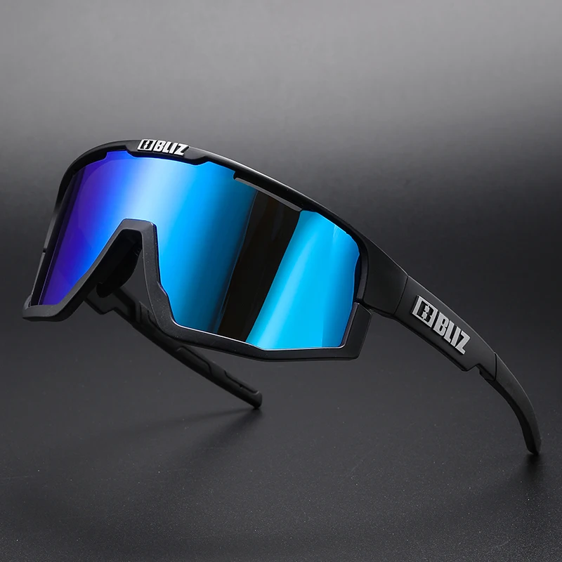 B BLIZ Fusion Polarized Bike Glasses 3-Pack - UV Protection Cycling Goggles for Men/Women with Interchangeable Lenses