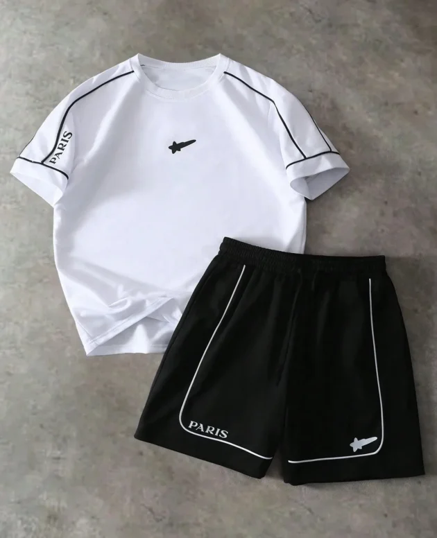 2026 Summer New Men's Short-Sleeved Set with 3D Patterned Print for Street Casual Fashion Comfortable and Breathable