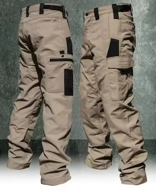 Wear Resistant Work Pant Man Multi-pocket Straight Cargo Trousers Outdoor Jogging Tactical Pants Spring Autumn Casual Trousers