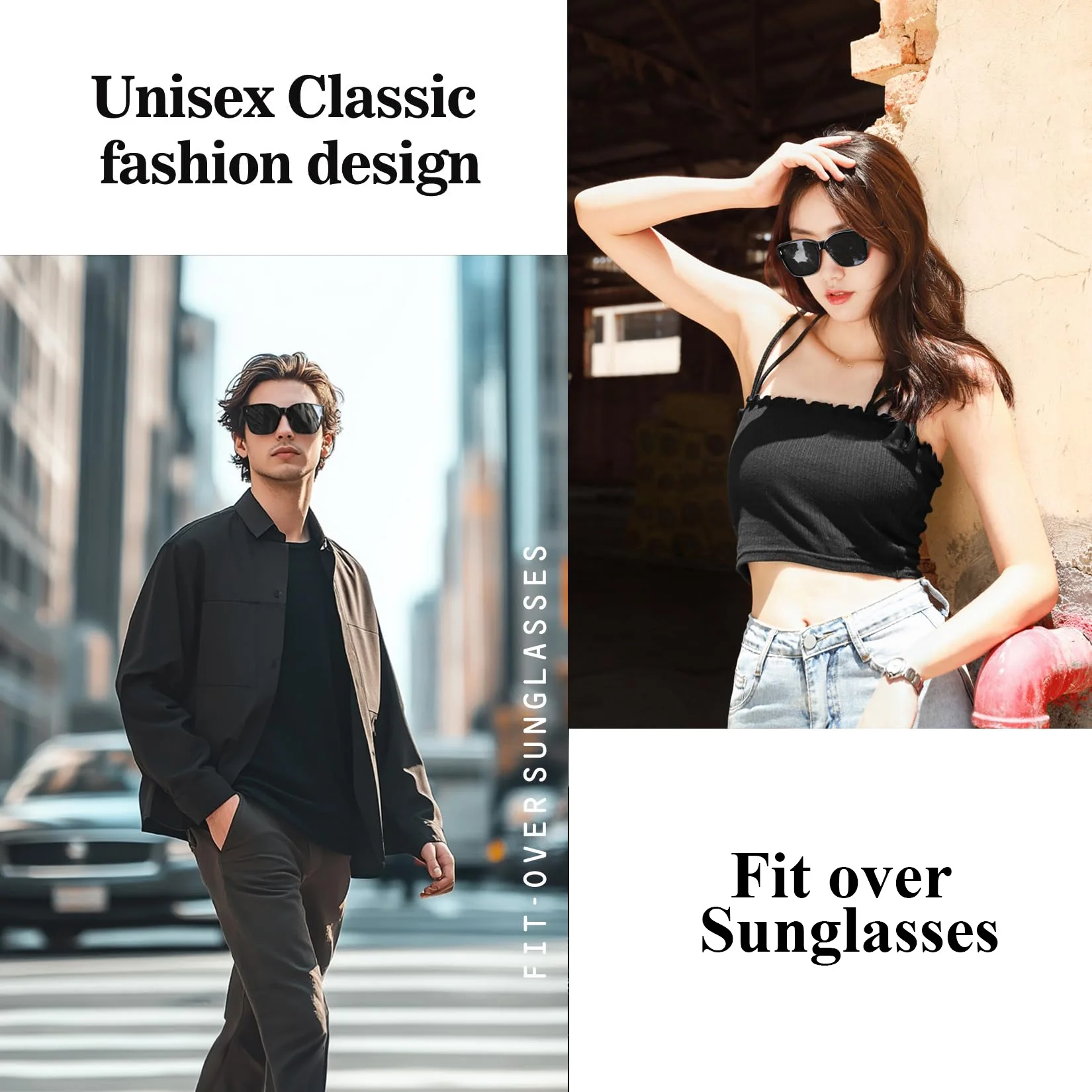 Fit Over Glasses Sunglasses for Women Men, Polarized Sunglasses for Cover Prescription Glasses with UV Protection - Image 2