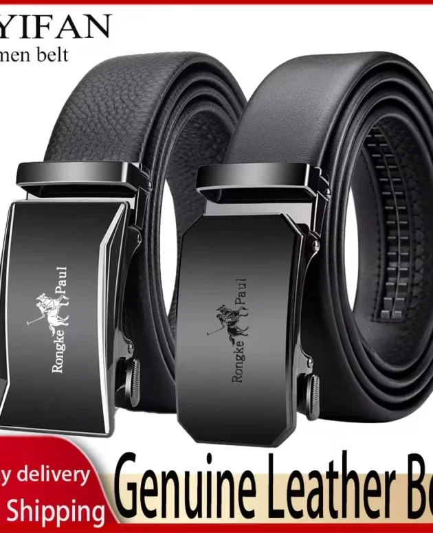 OYIFAN Men Belt Genuine Leather Belt for men Automatic belts Adjustable waistband Business belts 허리띠