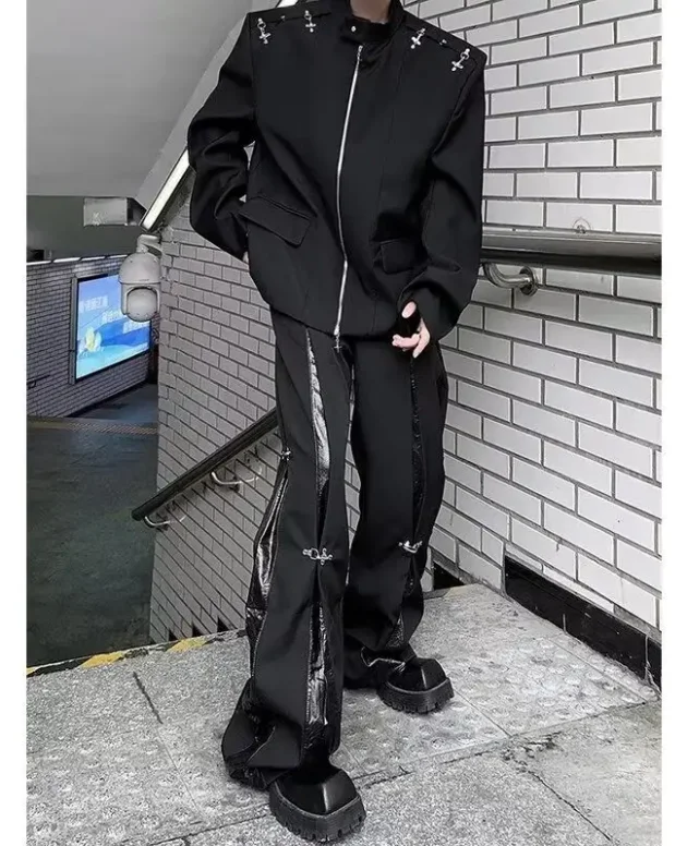 High-end 2026 Ruffian Handsome Men's Summer Deconstruction Splicing Pants Wear Straight-leg Pants Man Clothing Trousers for Man