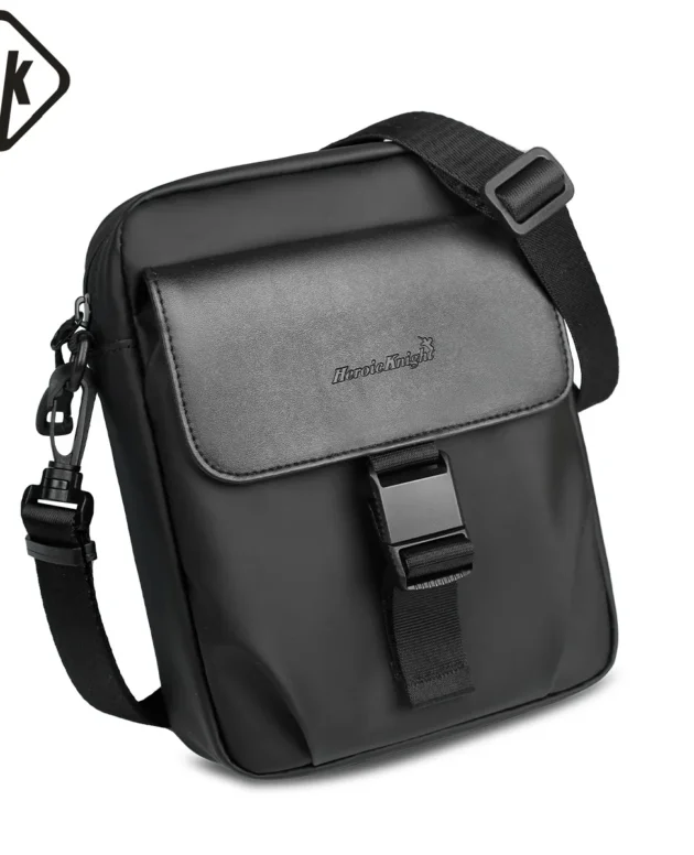 HK Men's Side Shoulder Bag Water-resistent Crossbody Bag For Men Travel Passport Wallet Mini Cell Phone Bag Pouch Sling Packs