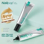 Nailpop Pro Soft Nail Tips Gel Glue 20g Adhesive Fake Nails Long Lasting Soak Off UV Gel Nail Polish Manicure Products for Nails