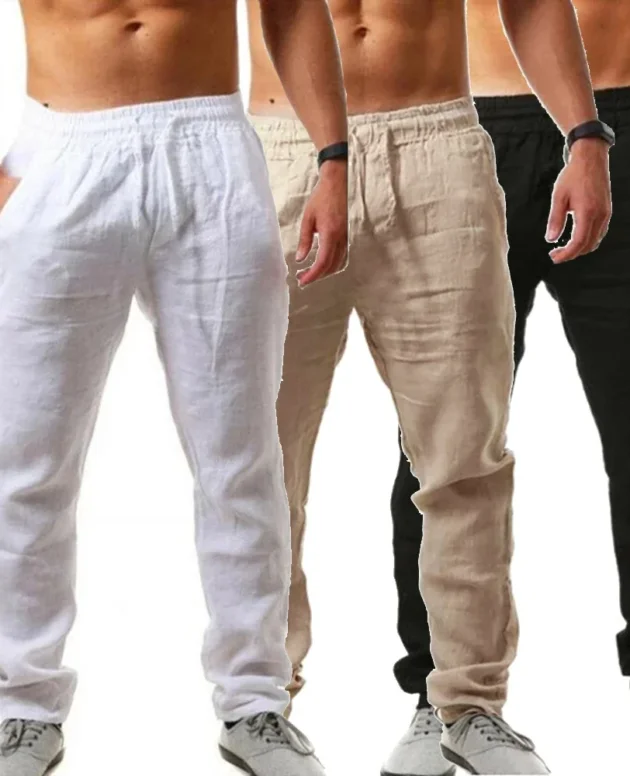 Men's Casual Pants Summer Male Breathable High Quality Trousers Sweatpants Solid Color Fitness Pants Jogging Fitness Streetwear