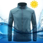 New Running Jacket Ultra Light Men's Summer Casual Zipper Placket Soft Skin Windbreaker Street Motorcycle Fishing Sunscreen Suit