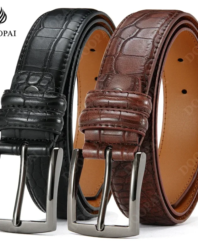 Famous Brand Business Belt Men Top Quality PU Luxury Leather Waist Strap Black Male Automatic Buckle Jeans Belts for Men
