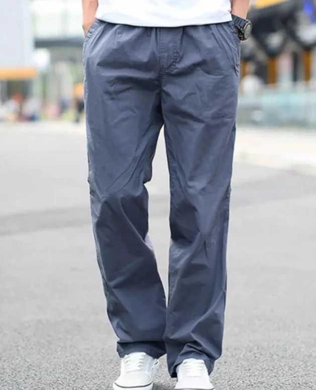 Men's Casual Trousers Loose Fit Straight Pants Multi Pocket Big Man Long Pants Mens Jogger Pants Summer Spring Autumn