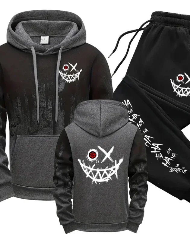 2025 Urban Fashion Hoodies Sportswear Men's Set Hooded Sweatshirts Sweatpants Autumn Winter Male Daily Casual Sports Jogger Suit