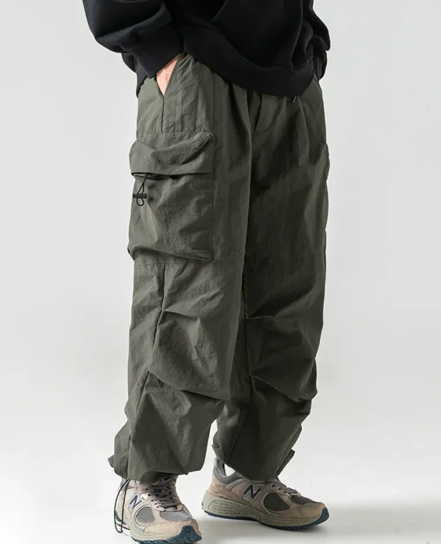 Vintage Baggy Hiking Cargo Pants Men Waterproof Casual Sport Jogging Sping Summer Parachute Pants Outdoor Wide Leg Trousers