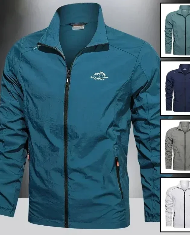 UPF100+ Men Summer Windbreaker Zip Pockets Uv Sun Protection Jackets Breathable Ultra-light Clothes Outdoor Skin Thin Coats Camp