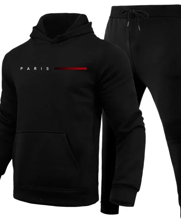 Hot Sale Men's Tracksuit Men Daily Comfortable Single Hooded Sportswear and Sweatpants Man Fashion Sports Suits Jogging Simple