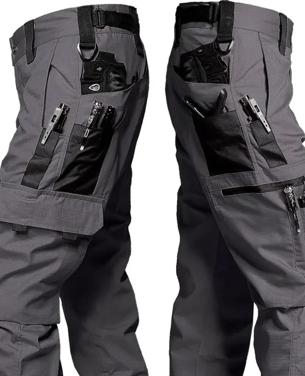 Wear Resistant Work Pant Man Multi-pocket Straight Cargo Trousers Outdoor Jogging Tactical Pants Spring Autumn Casual Trousers