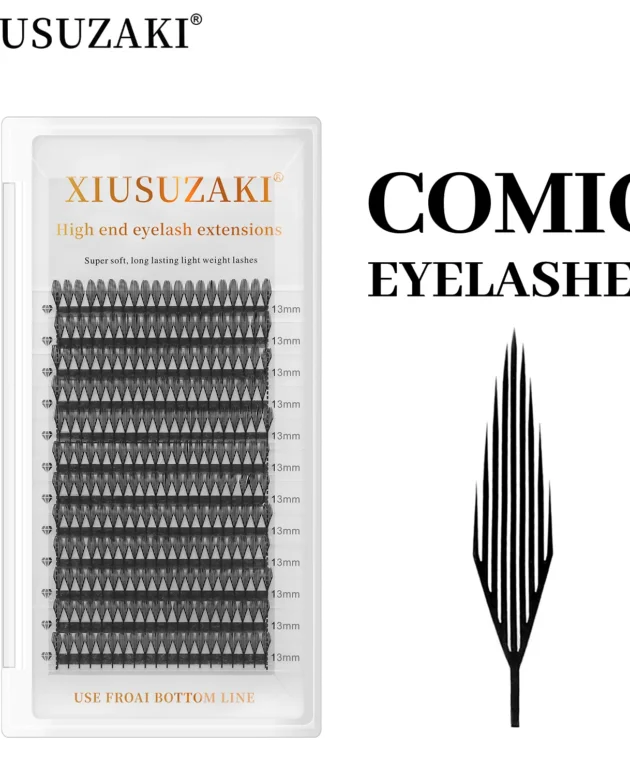 XIUSUZAKI Comic Spire Lashes Automatic Flowering Premade Fans Eyelashes Extensions Individual Volume False Lashes Makeup Tools