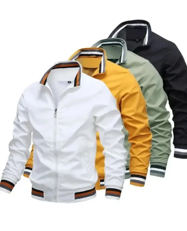 Men Windbreaker Jacket White Casual Jacket Fashion Men Outdoor Waterproof Sports Coat Spring Summer Bomber jacket Men Clothing