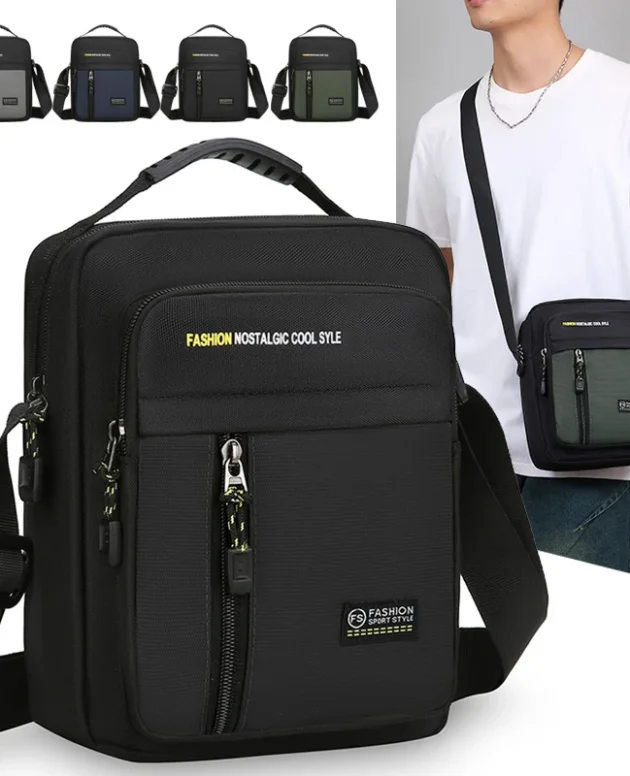 Men Crossbody Bag Single Shoulder Bags Big Capacity Storage Bag Fashion Multi-Pockets Business Crossbody Bags
