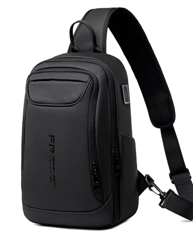 FENRUIEN men's single-shoulder crossbody bag, a convenient summer travel small backpack, 9.7-inch tablet computer chest bag