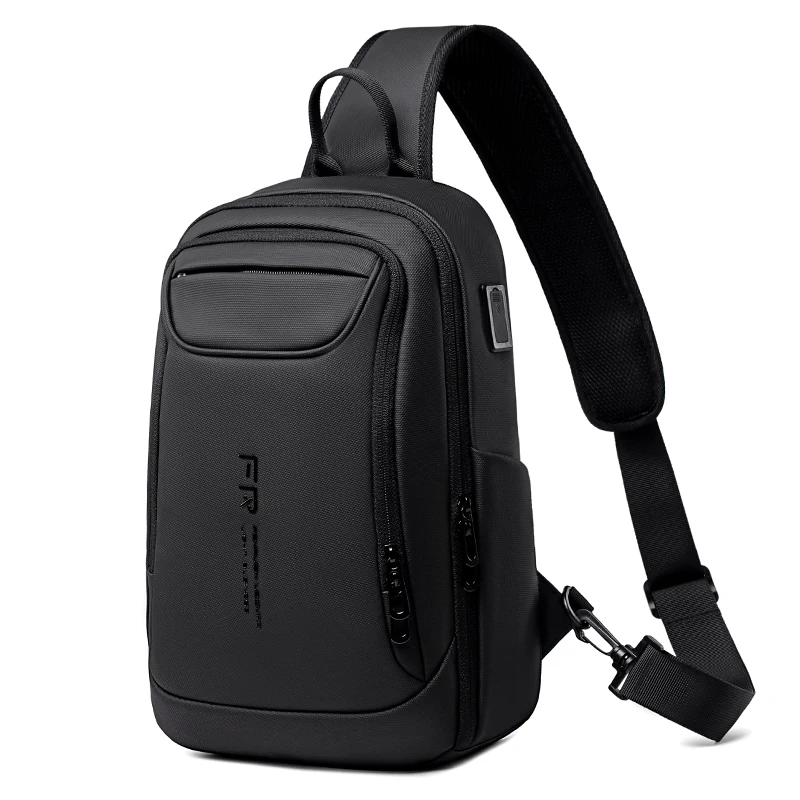 FENRUIEN men's single-shoulder crossbody bag, a convenient summer travel small backpack, 9.7-inch tablet computer chest bag