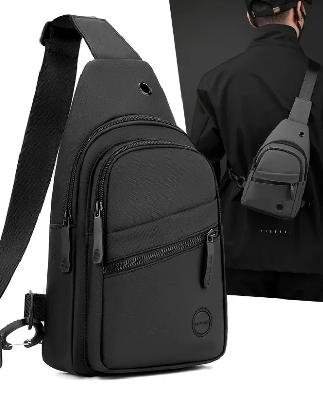 Men Cross Body Bag Sling Backpack Travel Fashion Outdoor Sports Waterproof Nylon Male Purse Side Shoulder Chest Messenger Bag