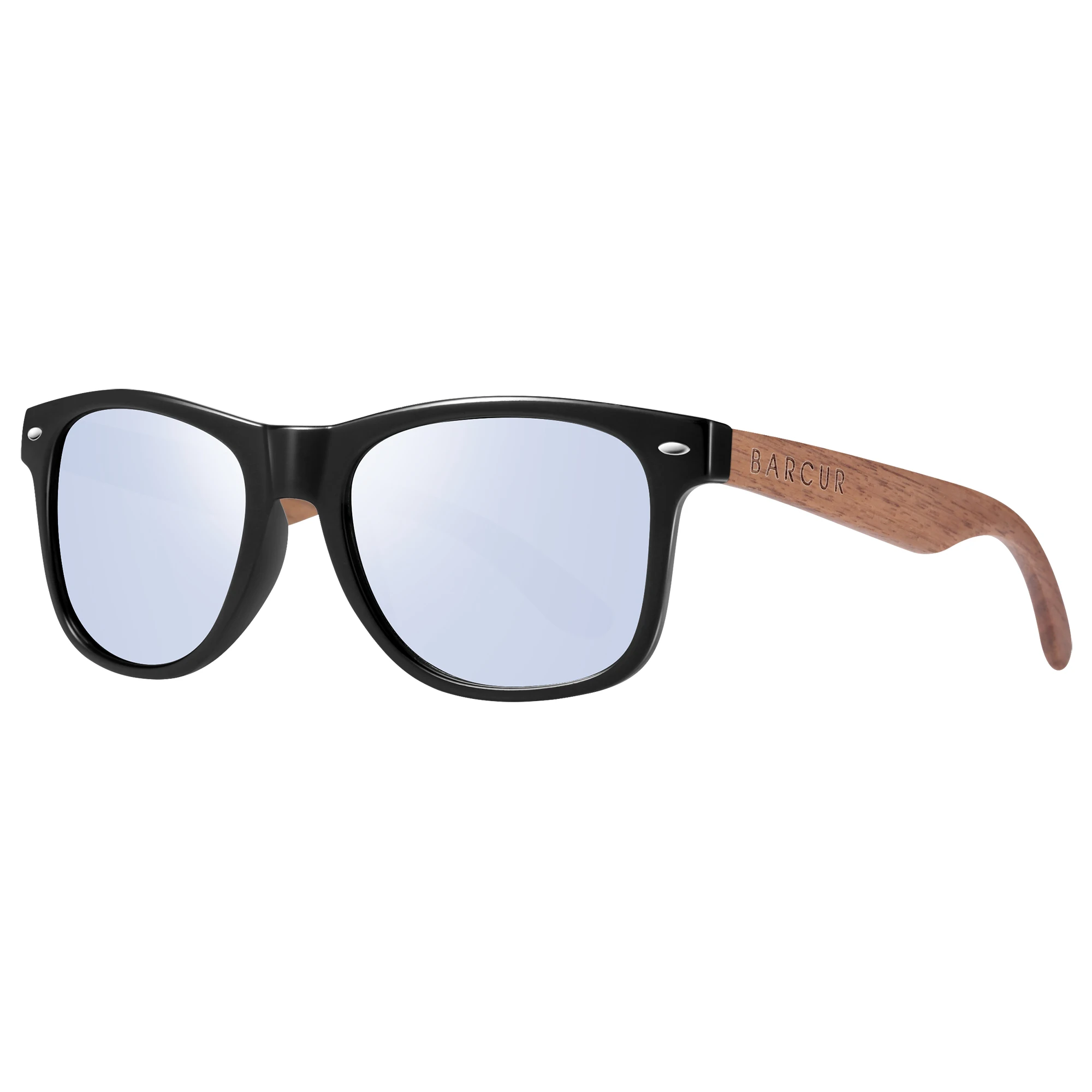BARCUR Black Walnut Sunglasses Wood Polarized Sunglasses Men Glasses Men UV400 Protection Eyewear Wooden Original Box - Image 6