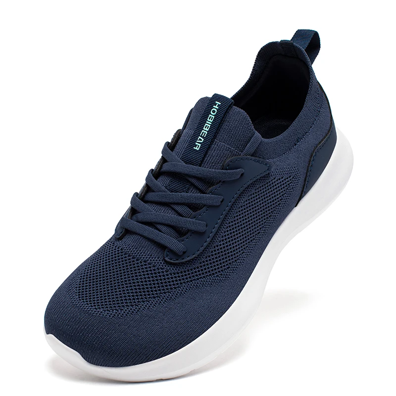 HOBIBEAR Unisex Wide Width Shoes Minimalist Mesh Lightweight Running Sneakers Non-Slip Comfortable Lace Up Shoes for Women Mens