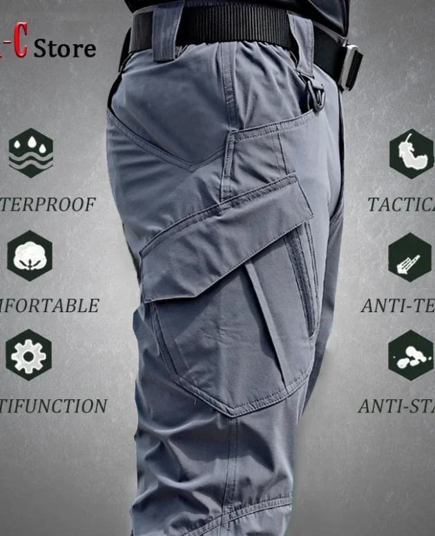 Tactical Cargo Pants Men Outdoor Waterproof SWAT Combat Military Camouflage Trousers Casual Multi Pocket Male Work Joggers