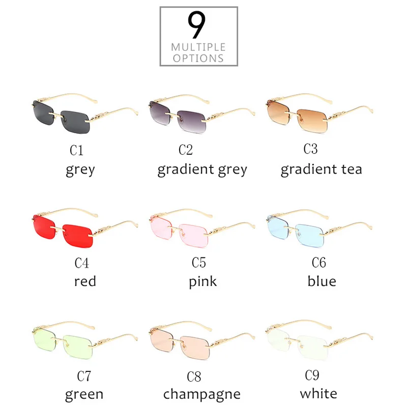 Rimless Metal Square Sun Glasses Women Men High Quality Trend Luxury Sunglasses Go Out Shopping Female Male Eyeglasses - Image 5