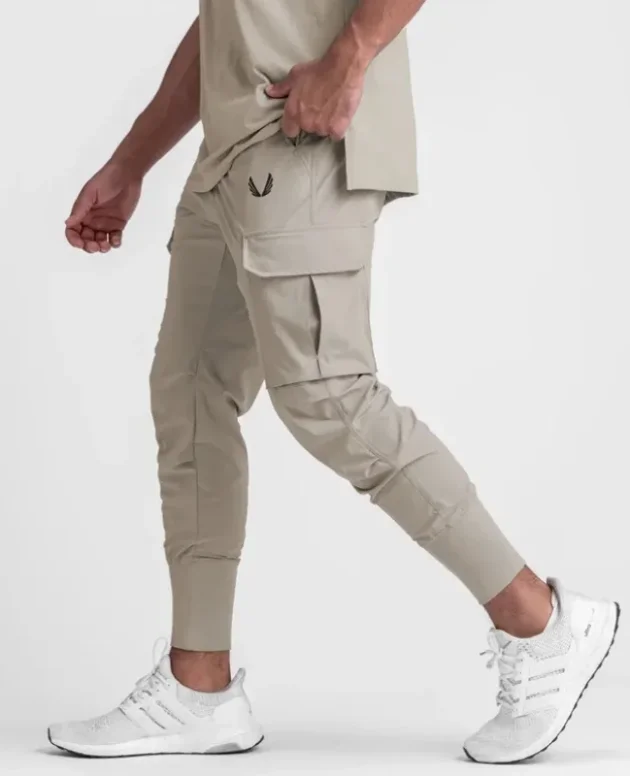 2024 New Men's Cargo Pants Summer Thin Loose Quick-Drying Elastic Leggings Running Training Sweatpants Casual Trend Trousers
