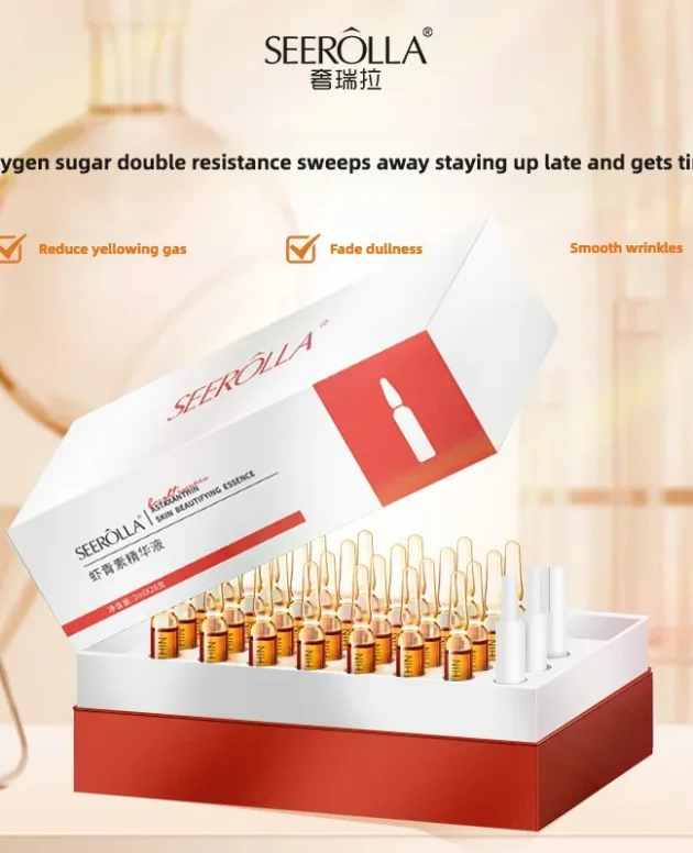 28pcs/set Astaxanthin Collagen Serum Set Moisturising Whitening Wrinkle Reducing Anti-Ageing Serum Face Beauty Skin Care