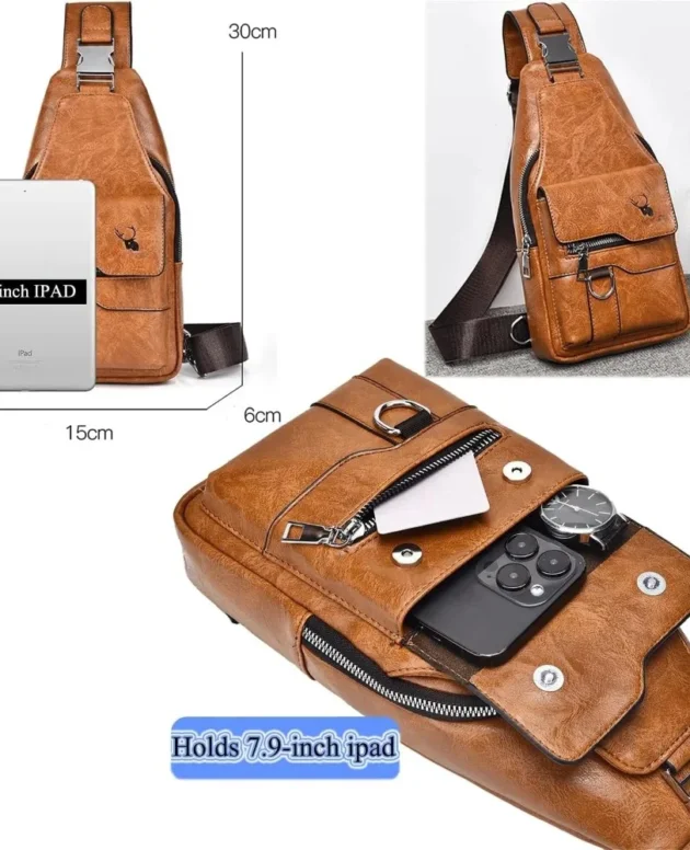 New collection of durable men's crossbody bags, tote bags, shoulder bags, and chest bags, made from durable fabric