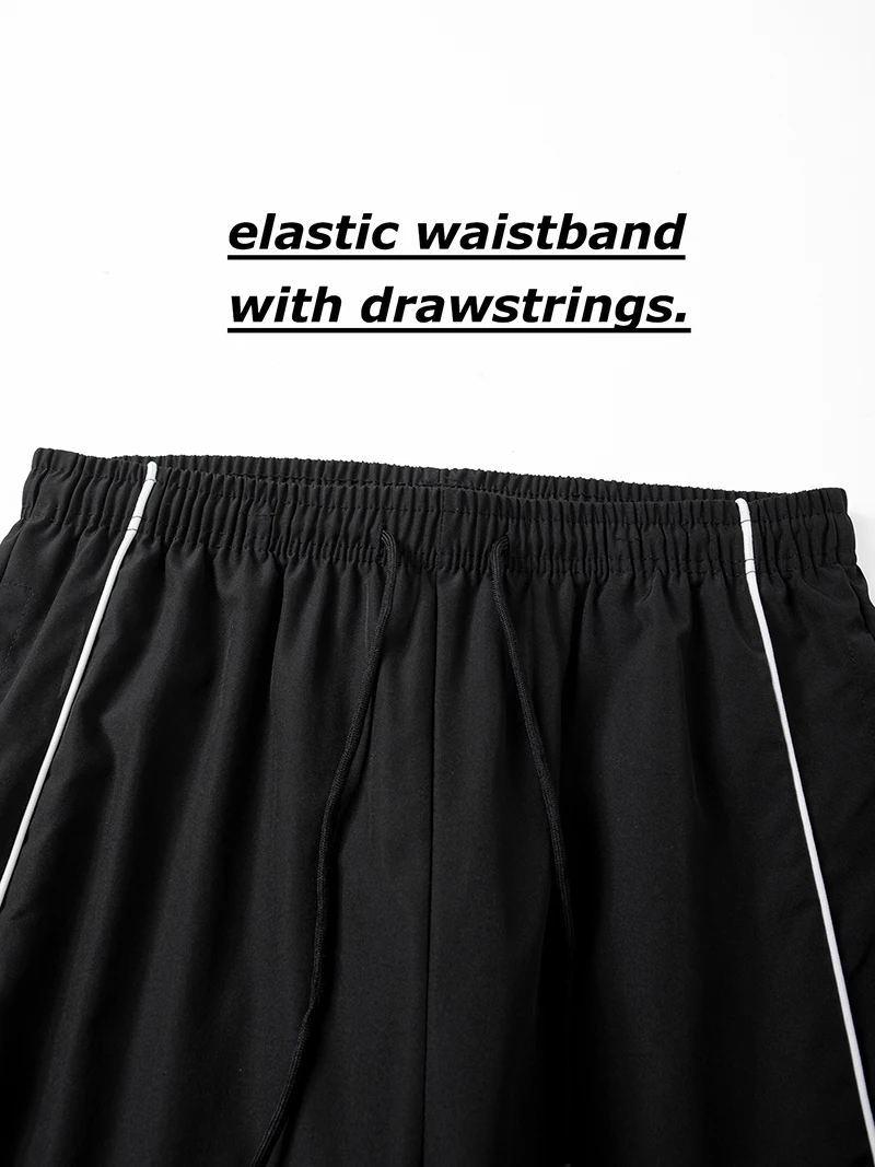 Men's Trendy Sporty Pants with Lines Gym Workout Running Trousers with Side Pockets Athletic Quick-Dry Breathable Sweatpants - Image 5