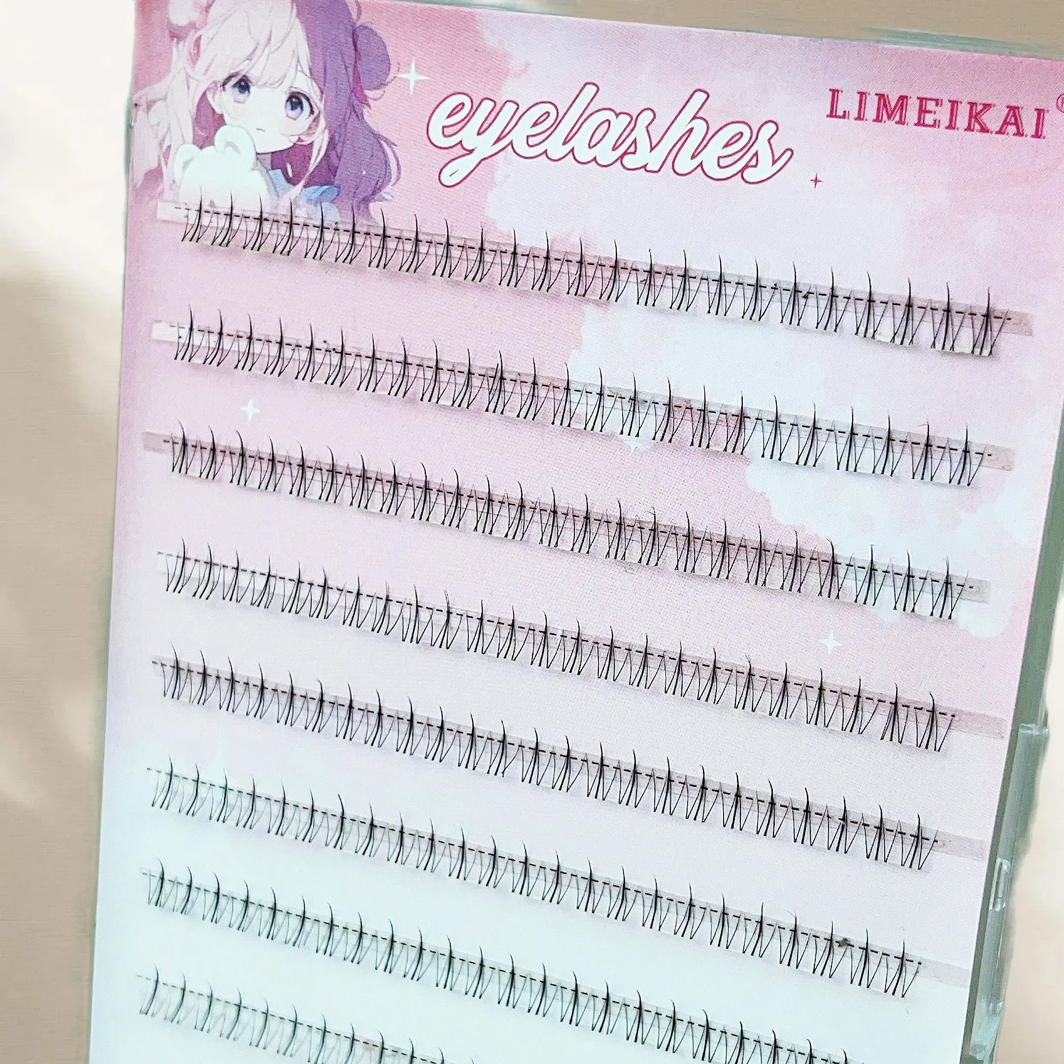 240 Clusters Glue-Free Small Flame Lower Eyelashes Natural Simulation Segmented Transparent Stems Super Soft Fake Eyelashes - Image 5