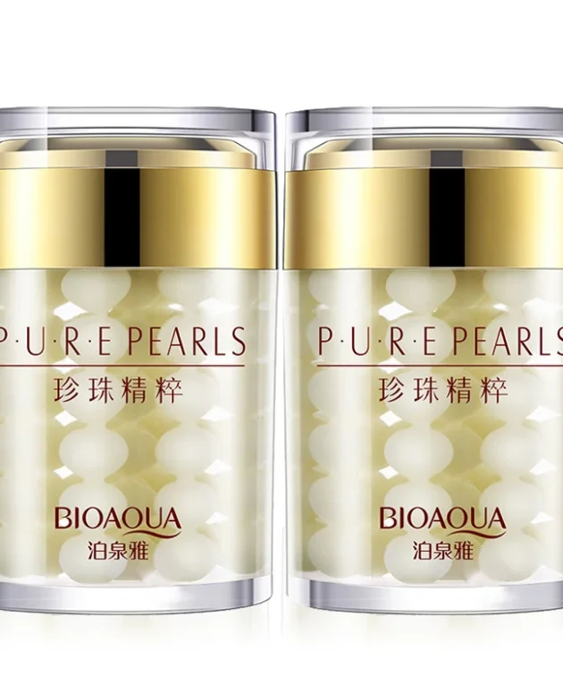 2pcs BIOAQUA Pure Pearl Face Cream Moisturizing Skin Anti Wrinkle Hydrating Facial Cream Beauty Health Skin Care