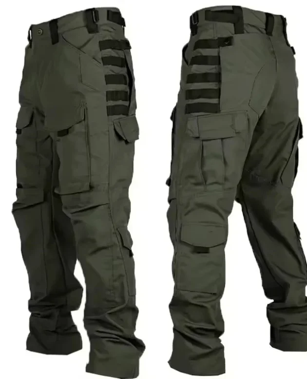 New Men Tactical Pants Quick Drying Multi-Pocket Cargo Pants Casual Tactical Trousers Wear-Resistant Work Traning Pant Loose