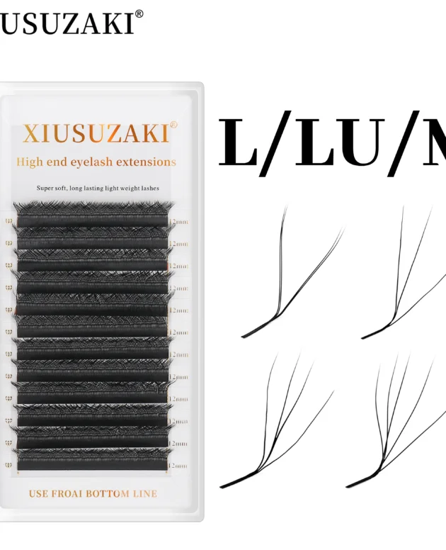 XIUSUZAKI L/LU/M Curl YY 3D 4D 5D W Shape Eyelash Extension Hand Woven Soft Light Natural Lashes Premade Volume Fan Eyelashes